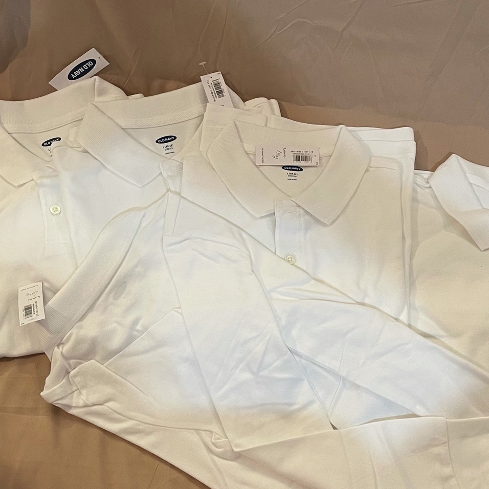 NWT PACK OF 5 ! BOYS Uniform Old Navy polo shirts